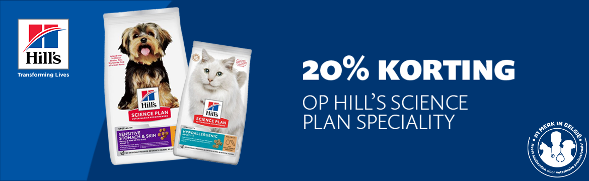 ACTIE: Hill's Science Plan Speciality -20% ACTIE: Hill's Science Plan Speciality -20%