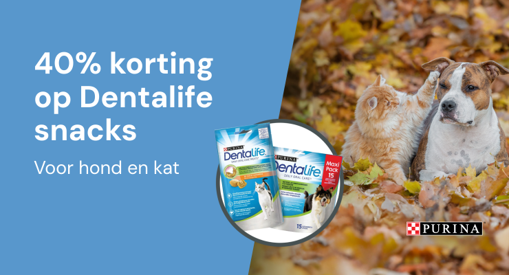 ACTIE: 40% korting op Purina Dentalife snacks