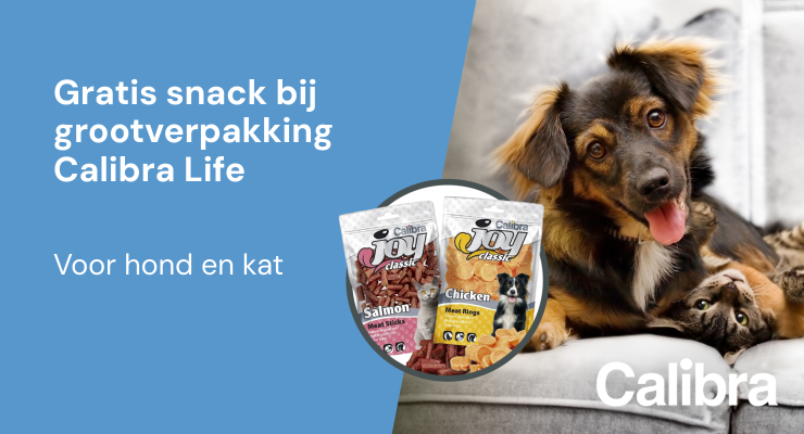 ACTIE: Gratis snack bij grootverpakking Calibra Life