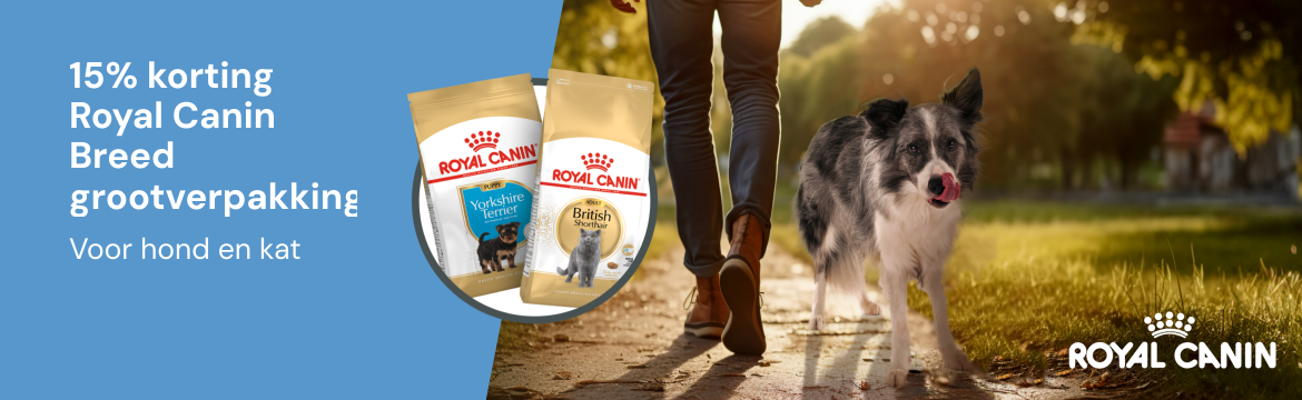 ACTIE: 15% korting Royal Canin Breed grootverpakking inclusief Start Of Life