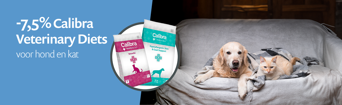 ACTIE: 7,5% korting op Calibra Veterinary Diets voeding