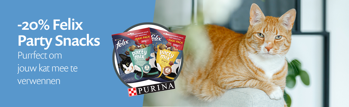 ACTIE: 20% korting op Felix Party Snacks ACTIE: 20% korting op Felix Party Snacks
