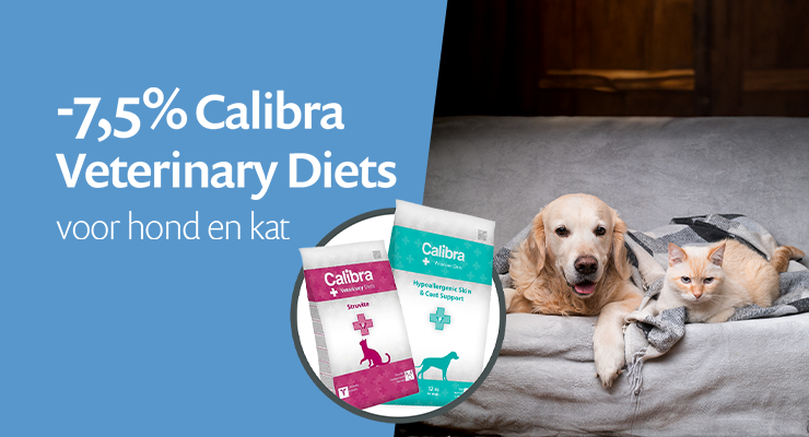 ACTIE: 7,5% korting op Calibra Veterinary Diets voeding