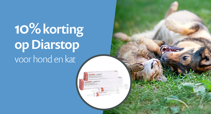 ACTIE: 10% korting op Diarstop voor hond en kat