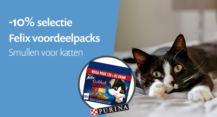ACTIE: 10% korting op Felix natvoer voordeelpacks