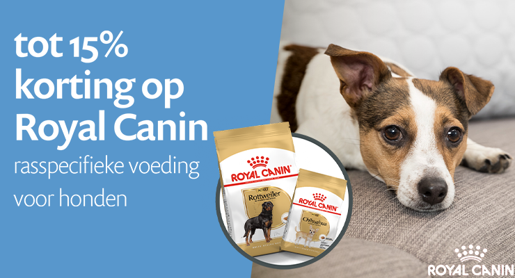 ACTIE: tot 15% korting op Royal Canin rasspecifieke hondenvoeding