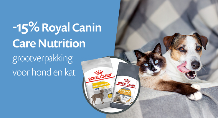 ACTIE: -15% op Royal Canin Care nutrition grootverpakking ACTIE: -15% op Royal Canin Care nutrition grootverpakking