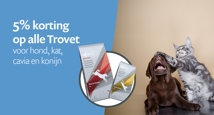 ACTIE: 5% korting op alle Trovet