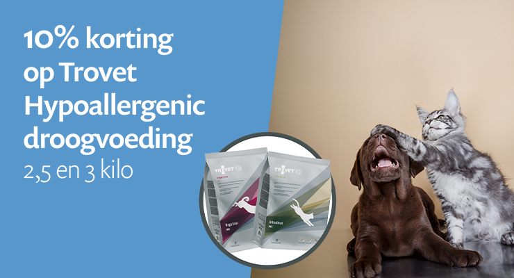 ACTIE: 10% korting op Trovet Hypoallergenic kleinverpakking