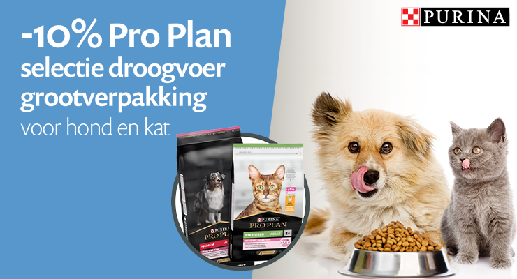ACTIE: 10% korting op Pro Plan droogvoer grootverpakking