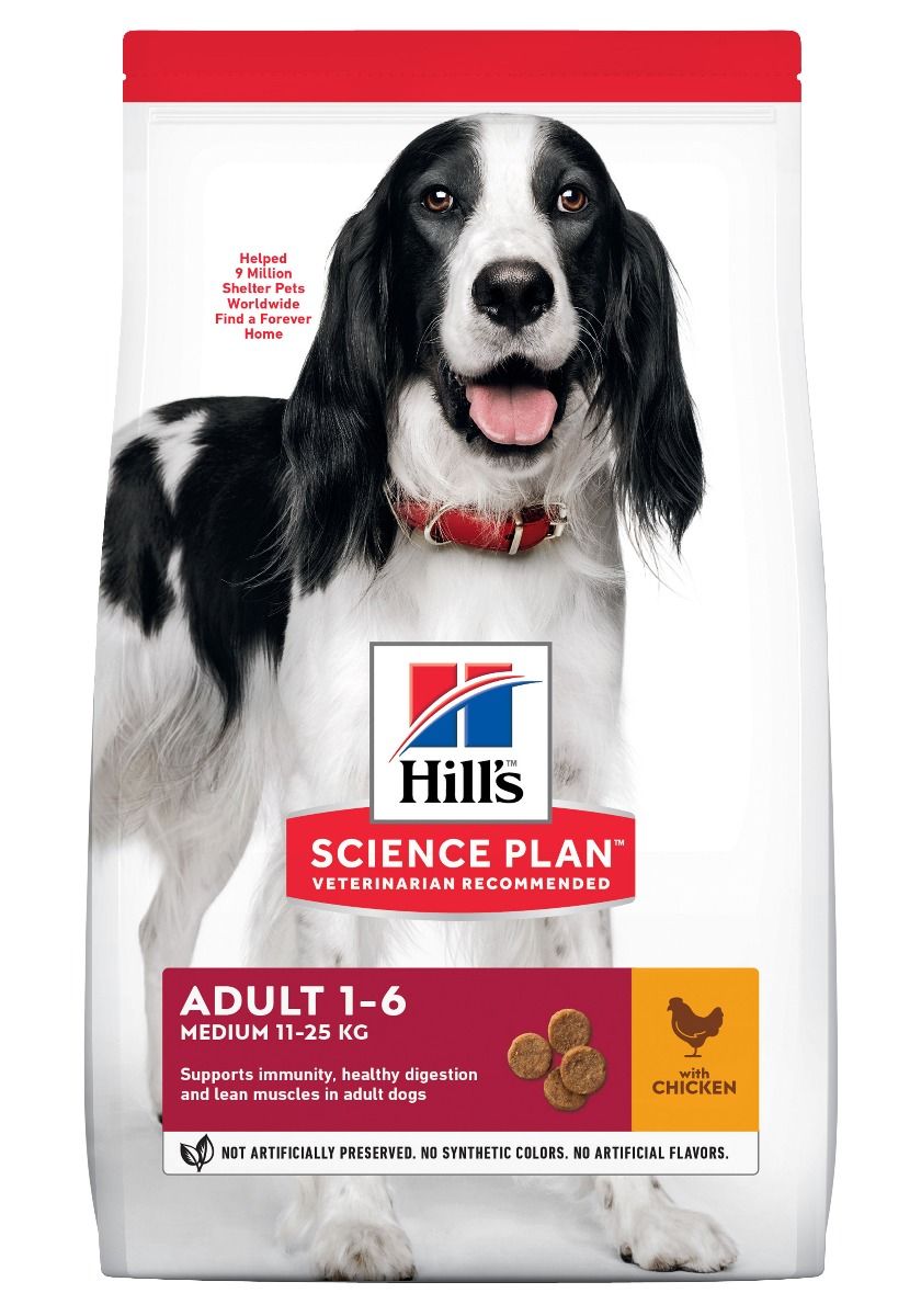 plannen Verhogen Rusteloosheid Hill's Science Plan Hond Adult Medium Kip 14kg