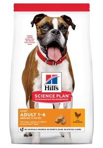 Hill's Science Plan Hond Adult Light Medium Kip 14kg