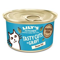 Lily's Kitchen Tasty Cuts in Saus met Oceaanvis kattenvoer nat 85 gram