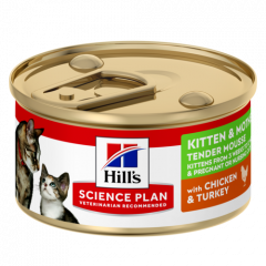 Hill's Science Plan Kitten & Mother Tender Mousse met Kip en Kalkoen natvoer kat 85 gram