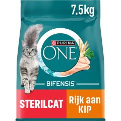 Purina One Sterilcat Rijk aan Kip en Tarwe kattenvoer 7,5 kilo