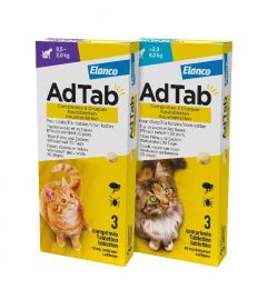 AdTab kauwtablet tegen teken en vlooien voor katten