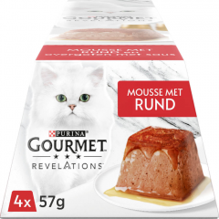 GOURMET™ Revelations Mousse met Rund kattenvoer nat 4x57