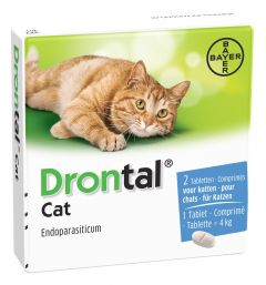 Drontal Ontworming Kat tot 4 kg - 2 tabletten