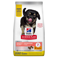 Hill's Science Plan Perfect Digestion Medium Puppyvoer met Kip en bruine Rijst Zak 14kg