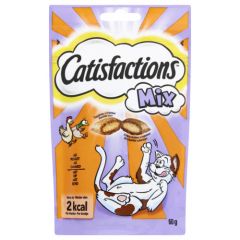 Catisfactions Mix Kip & Eend kattensnacks 60 gram (LET OP THT 19-11-2024)