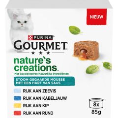 Gourmet Kattenvoer Nature's Creations Mix natvoer kat 8 x 85 gram