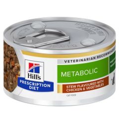 Hill's Prescription Diet Metabolic Weight Management stoofpotje kip & groenten kat natvoer 82gr
