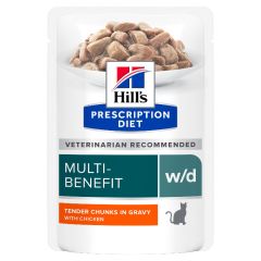 Hill's Prescription Diet W/D Multi-Benefit kat natvoer met kip 12x85 gram