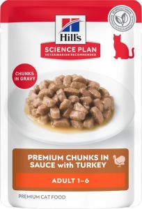 Hill's Science Plan Adult kat natvoer kalkoen 12x85gr maaltijdzakje multipack