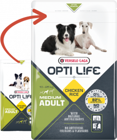 Versele Laga Opti Life adult medium hondenvoer 12,5 kg