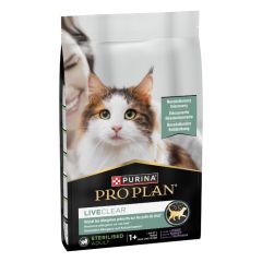 Purina Pro Plan liveclear sterilised kalkoen kattenvoer 7kg zak