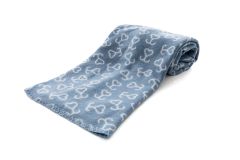 Fluweelzachte dierendeken blauw 120 x 100 cm