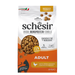 Schesir Monoprotein met kip droogvoer kat 1,5kg