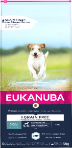 Eukanuba graanvrij zeevis kleine & middelgrote rassen hondenvoer 12kg zak