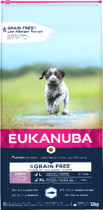 Eukanuba graanvrij zeevis puppy's van grote rassen hondenvoer 12kg zak