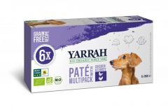 Yarrah Dog Graanvrij Paté Multipack Kip & Kalkoen 6x150gr