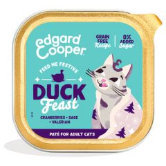 Edgard & Cooper Feestelijke Eend Paté - kat 16 x 85 gram