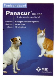 Panacur KH 250 ontwormingsmiddel 10 tabletten