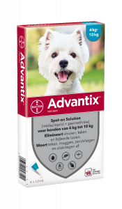 Advantix Spot-On Hond 4-10kg 4 pipetten