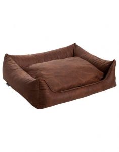 MaxxNobel Orthopedische Sofa lederlook/teddy Cognac 90 x 70 cm