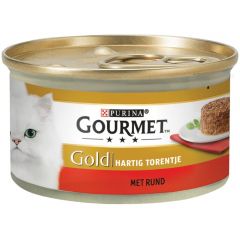 Gourmet Gold Hartig Torentje met Rund natvoer kat 85 gram