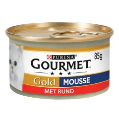 Gourmet Gold Mousse met Rund natvoer kat 85 gram