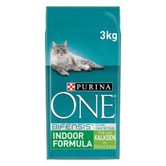 Purina One Indoor Formula Cat Kalkoen 3kg
