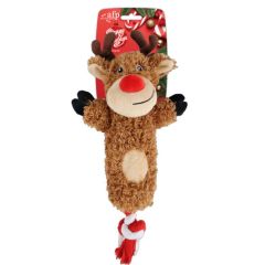 All For Paws Kerst Merry Tug & Fetch Rendier hondenspeelgoed