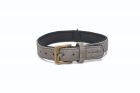 Beeztees Balacron Ax kunstleer grijs halsband hond 