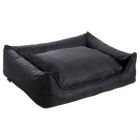 MaxxNobel Orthopedische Sofa lederlook/teddy Zwart/Antraciet hondenmand